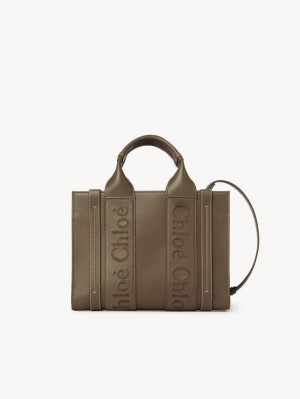 ARMY GREEN Chloe Small Woody Tote Bags | CHE-SR13339