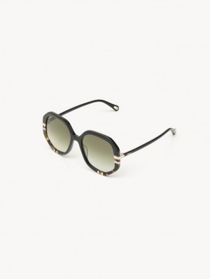 BLACK/HAVANA Chloe West Small Sunglasses | CHE-SR14519