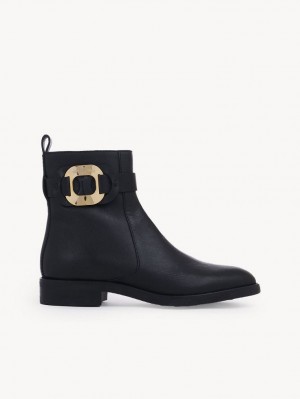 Black Chloe Chany Ankle Boots | CHE-SR14874