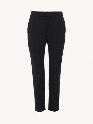 Black Chloe Cropped Pants | CHE-SR13967