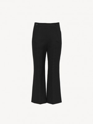 Black Chloe Cropped Sailor Suiting | CHE-SR14044