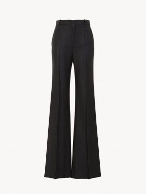 Black Chloe Low-waist Flare Suiting | CHE-SR14040