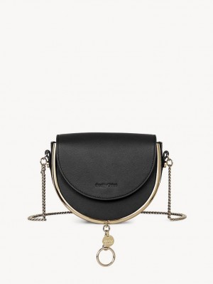 Black Chloe Mara Evening Shoulder Bags | CHE-SR14657