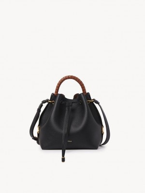 Black Chloe Marcie Bucket Crossbody Bags | CHE-SR13590