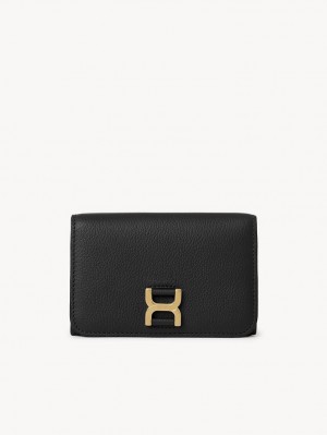 Black Chloe Marcie Medium Compact Wallets | CHE-SR14283