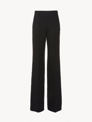 Black Chloe Wide-leg Pants | CHE-SR13989