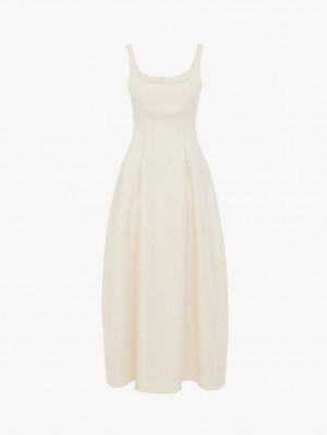 COCONUT MILK Chloe Sleeveless Midi Dresses | CHE-SR13843