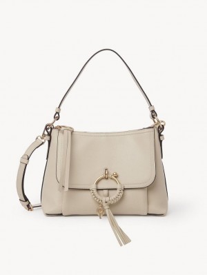 Cement Beige Chloe Joan Small Shoulder Bags | CHE-SR14681