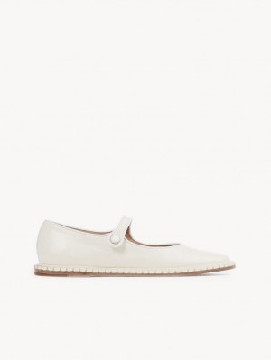 Cloudy White Chloe Rubie Ballet Flat | CHE-SR14259