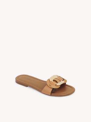 Cuoio Chloe Chany Mule Flats | CHE-SR14837