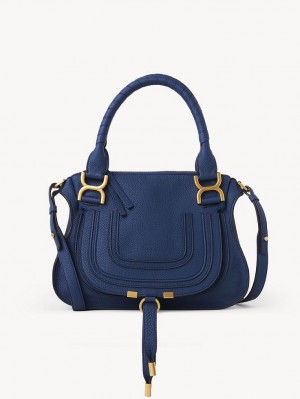 DEEP DENIM Chloe Marcie Small Double Carry Crossbody Bags | CHE-SR13546