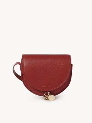 DREAMY RED Chloe Mara Small Saddle Shoulder Bags | CHE-SR14602