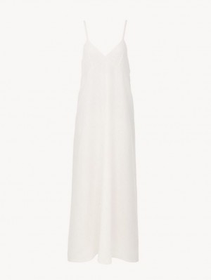 Eden White Chloe Ankle-length Sleeveless Dresses | CHE-SR13855