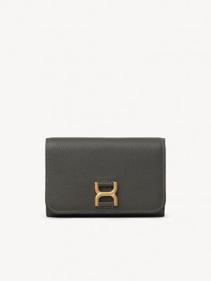 Elephant Grey Chloe Marcie Medium Compact Wallets | CHE-SR14286