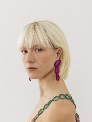 FUCHSIA PURPLE Chloe Jemma Earrings | CHE-SR14396