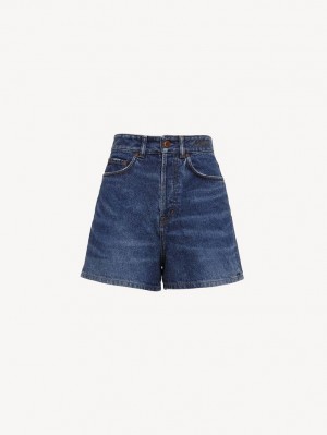 Faded Denim Chloe Dukuno Denim Shorts | CHE-SR13979