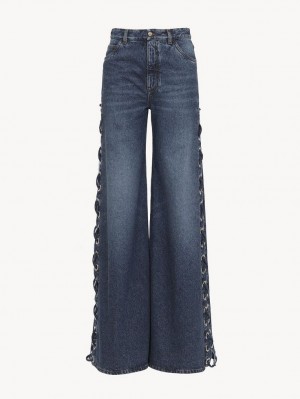 Faded Denim Chloe Wide Rave Jeans | CHE-SR13983