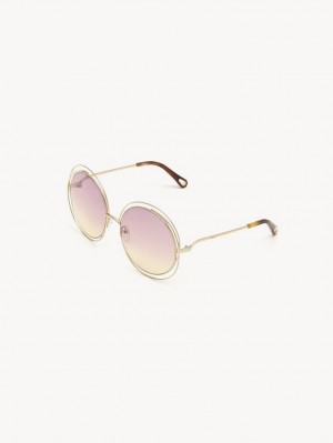 GRADIENT WINE TO YELLOW Chloe Carlina Sunglasses | CHE-SR14540