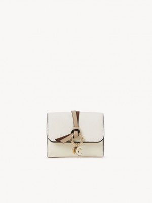 MISTY IVORY Chloe Alphabet Small Tri-fold Compact Wallets | CHE-SR14288