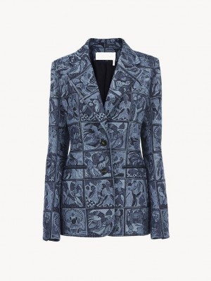 MULTICOLOR BLUE 1 Chloe Tailored Jackets | CHE-SR13769