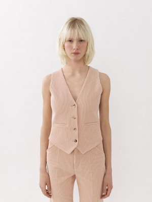 Misty Pink Chloe Classic Vest Suiting | CHE-SR14066