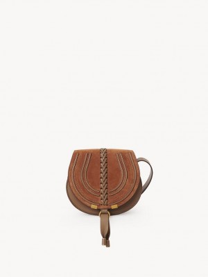 Ochre Delight Chloe Marcie Small Saddle Shoulder Bags | CHE-SR13414