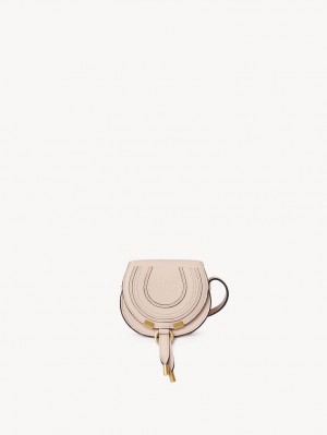 PALE BLUSH Chloe Marcie Nano Saddle Mini Bags | CHE-SR13695