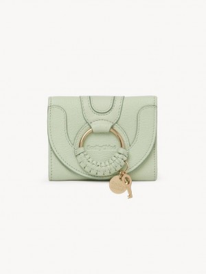 PASTEL GREEN Chloe Hana Tri-fold Compact Wallets | CHE-SR14909