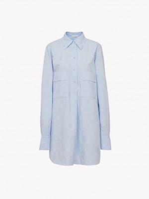 PURE BLUE Chloe Oversized Shirts | CHE-SR13894