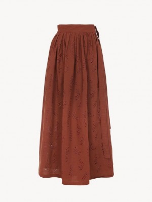 Red Ochre Chloe X Eres Paloma Long Wrap Skirts | CHE-SR14082