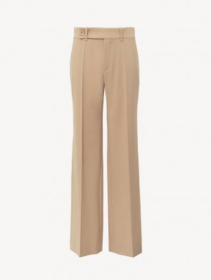 SOFT TAN Chloe Signature Straight Pants | CHE-SR13998