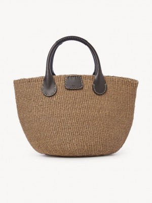 Somber Brown Chloe X Eres Palma Large Basket Tote Bags | CHE-SR13336