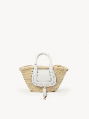 White Chloe Marcie Basket Mini Bags | CHE-SR13662