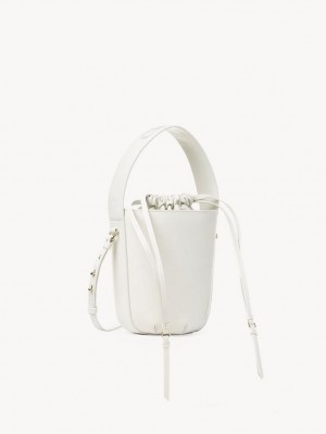 White Chloe Sense Bucket Crossbody Bags | CHE-SR13529