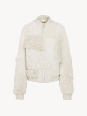 White Chloe Short Blouson Jackets | CHE-SR13823