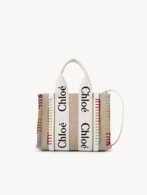 White Chloe Small Woody Crossbody Bags | CHE-SR13514