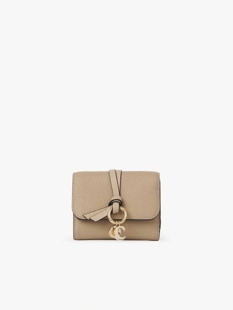 ARGIL BROWN Chloe Alphabet Small Tri-fold Compact Wallets | CHE-SR14294