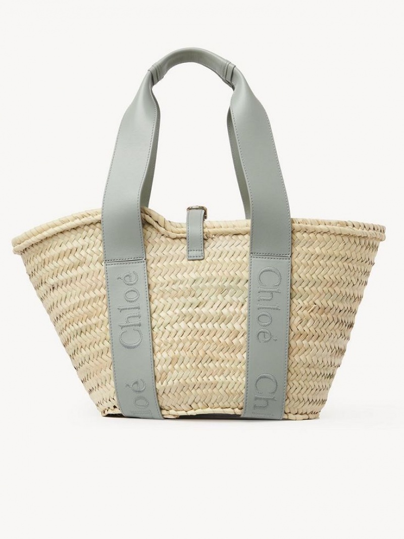 BAY GREEN Chloe Sense Medium Basket Tote Bags | CHE-SR13383