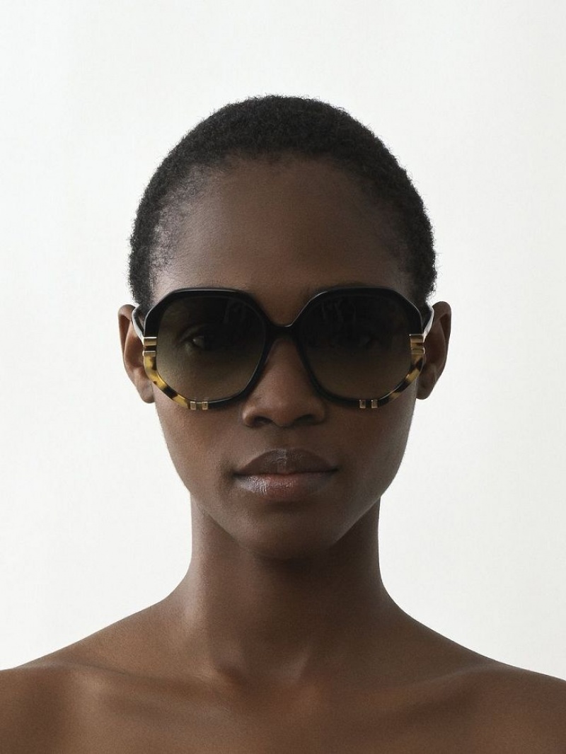 BLACK/HAVANA Chloe West Sunglasses | CHE-SR14560