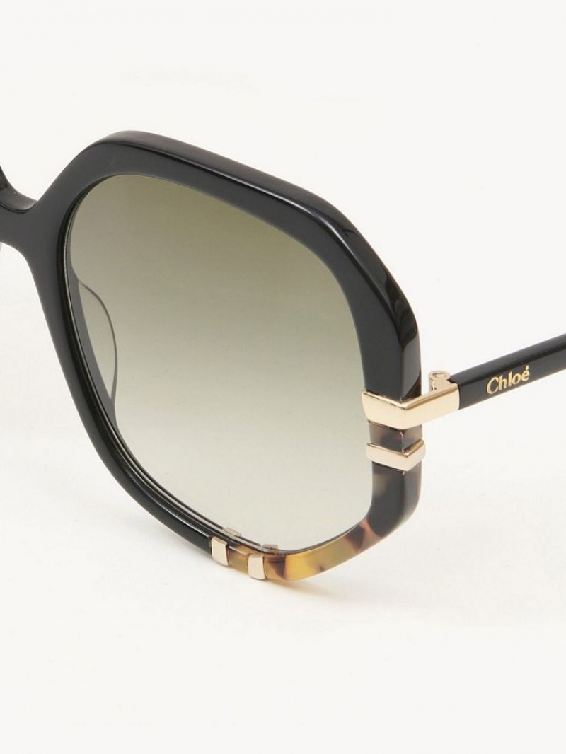 BLACK/HAVANA Chloe West Sunglasses | CHE-SR14560