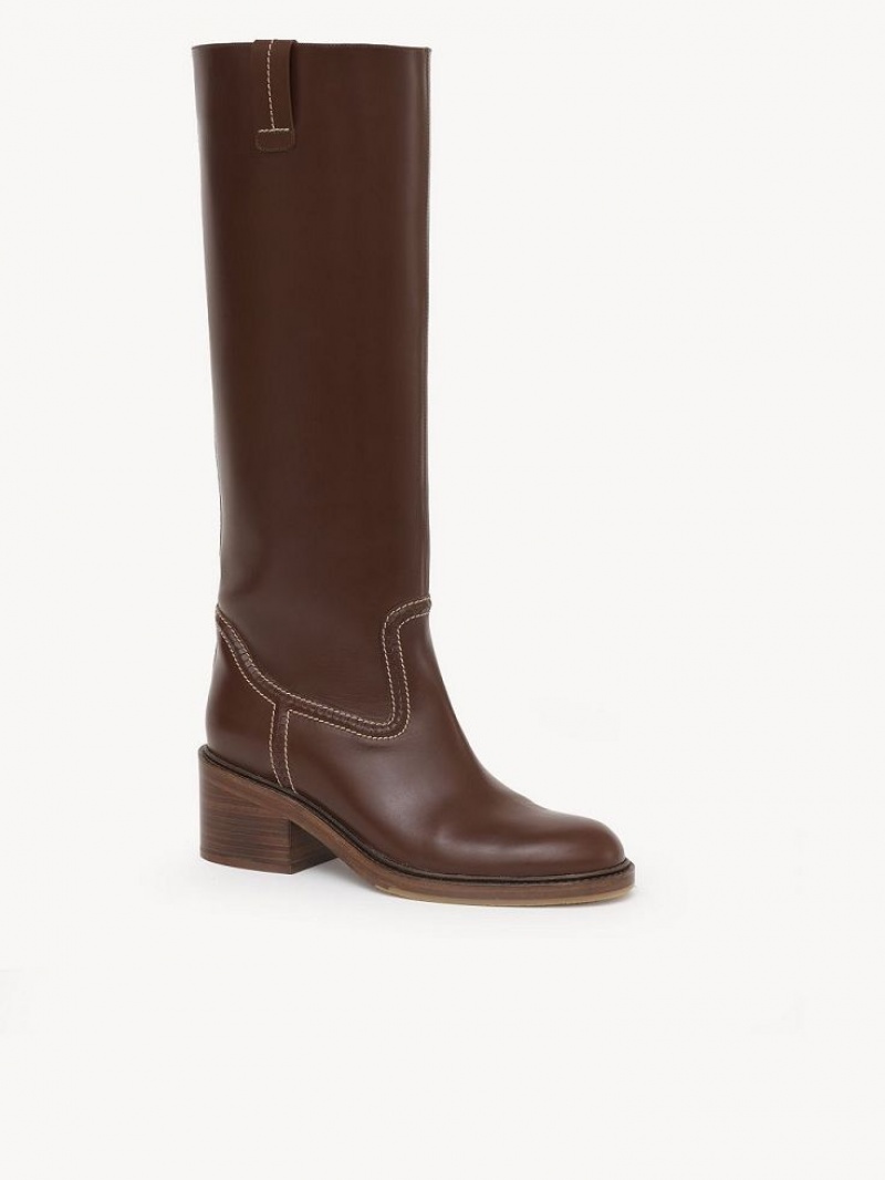 BRUNET BROWN Chloe Mallo Tall Boots | CHE-SR14234