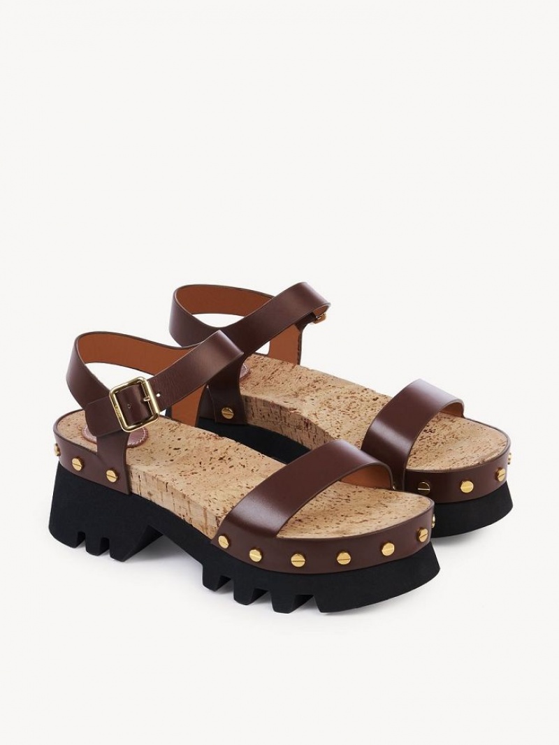 BRUNET BROWN Chloe Owena Platform Sandals | CHE-SR14161