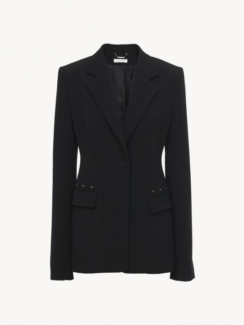 Black Chloe Bell-shaped Jackets | CHE-SR13810