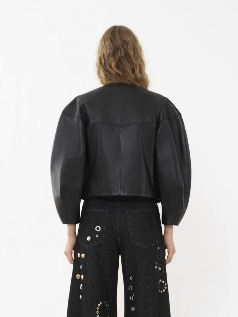 Black Chloe Boxy Jacket Leather | CHE-SR14103