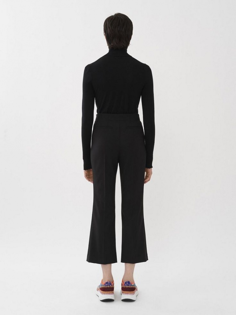 Black Chloe Cropped Sailor Suiting | CHE-SR14044