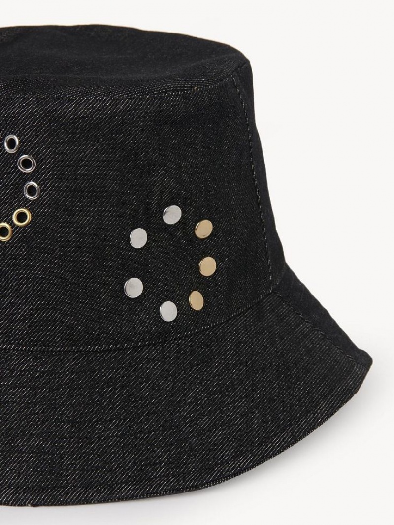 Black Chloe Eyelet Hats | CHE-SR14499