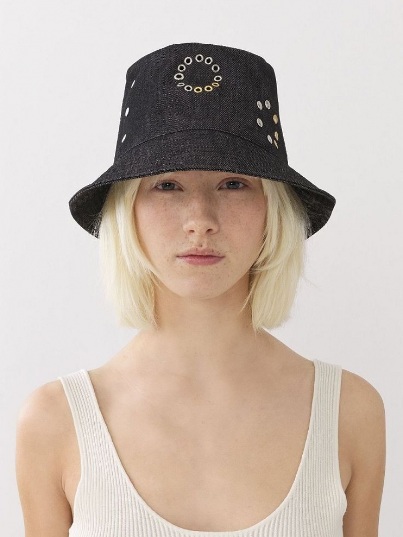 Black Chloe Eyelet Hats | CHE-SR14499