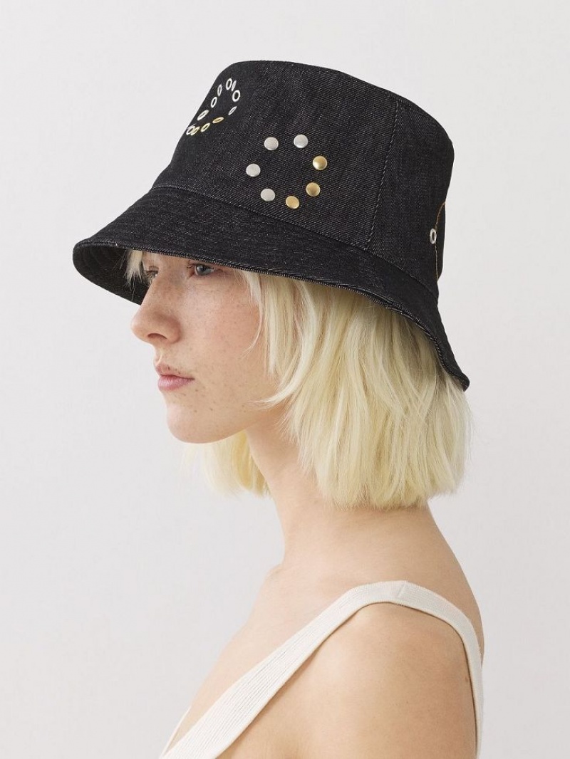 Black Chloe Eyelet Hats | CHE-SR14499