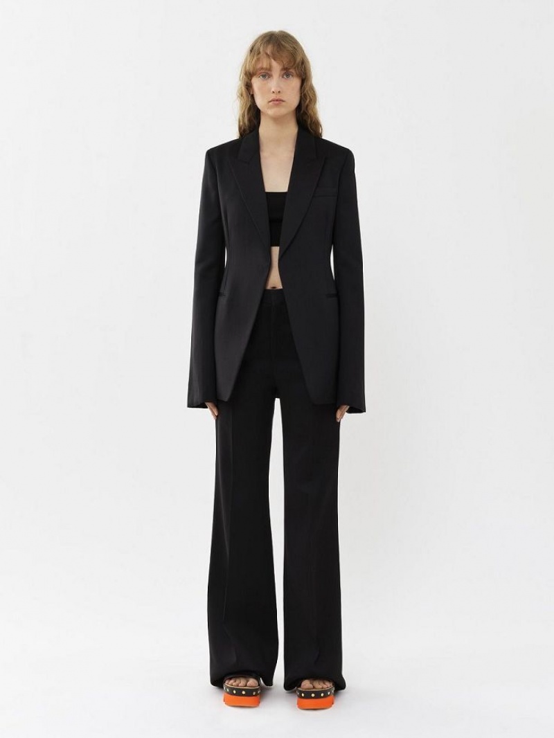 Black Chloe Flared Suiting | CHE-SR14070