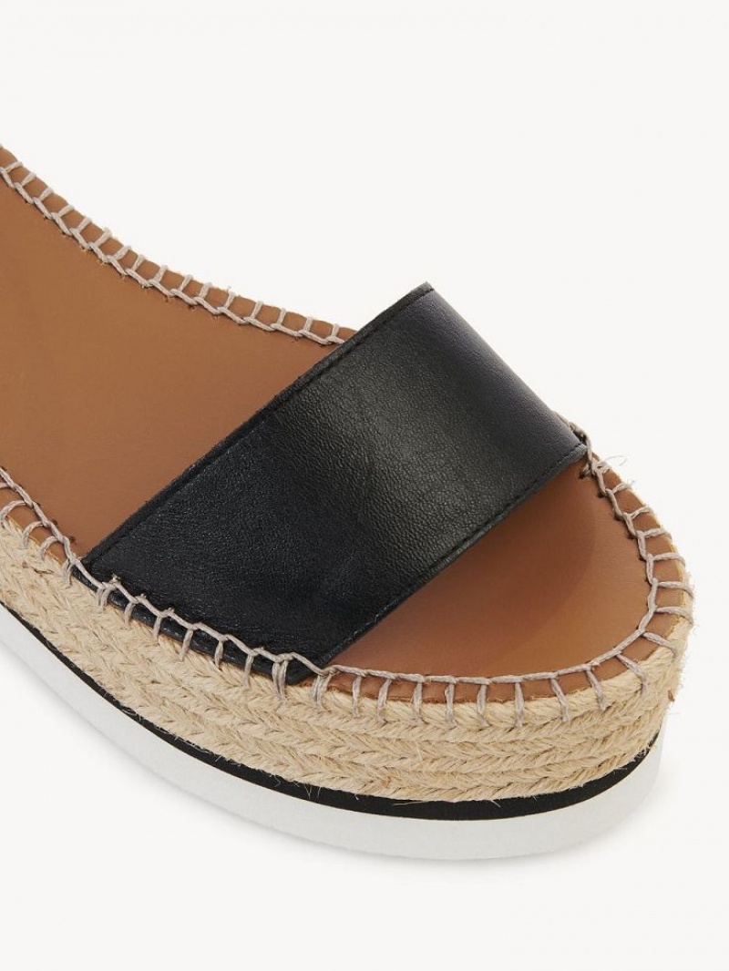 Black Chloe Glyn Espadrille Sandals | CHE-SR14836